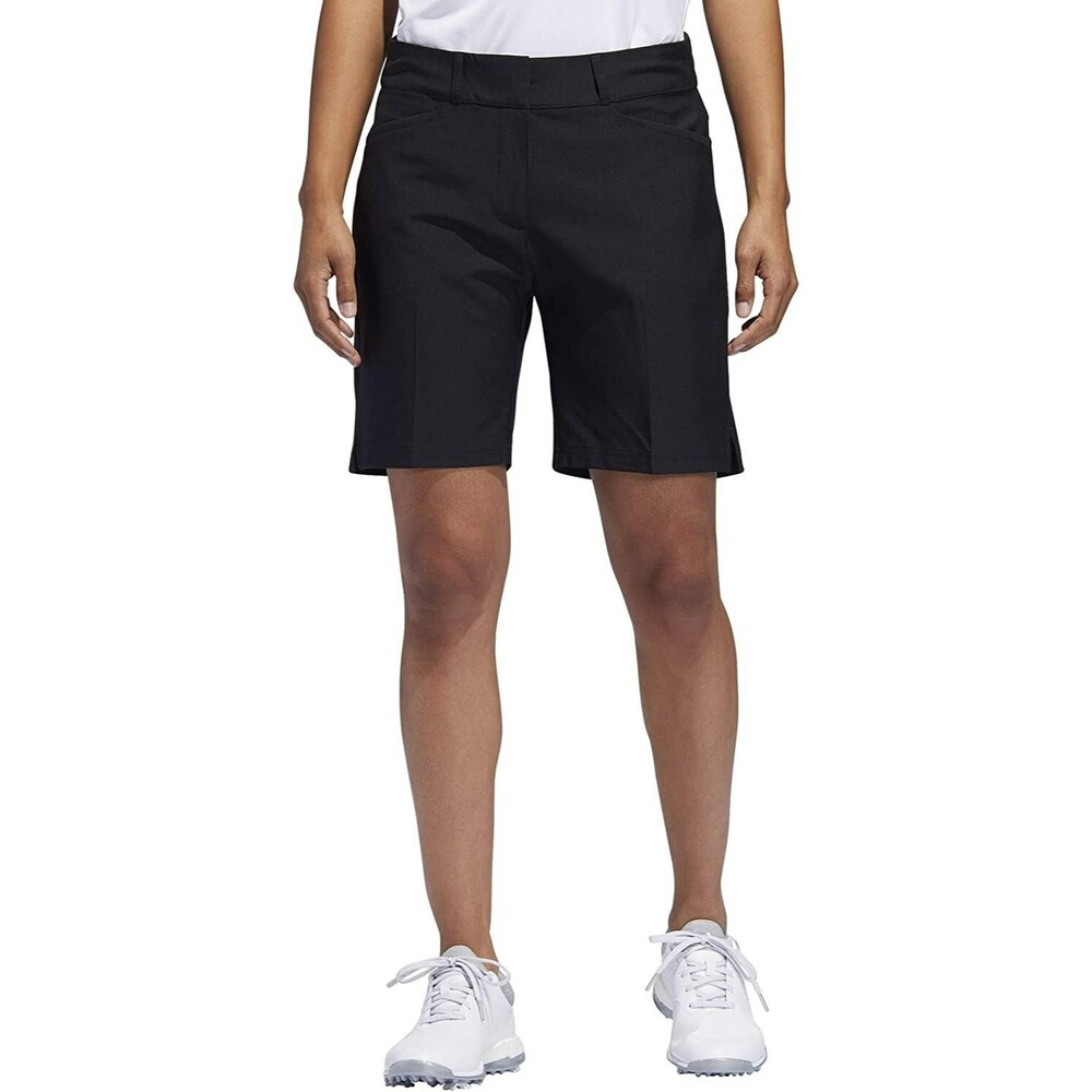 Adidas Women's Size 4 Black 7" Midrise Twill Golf Shorts New